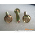 M8 kacang bolt hex flange bolt bolt zink trivalen kuning